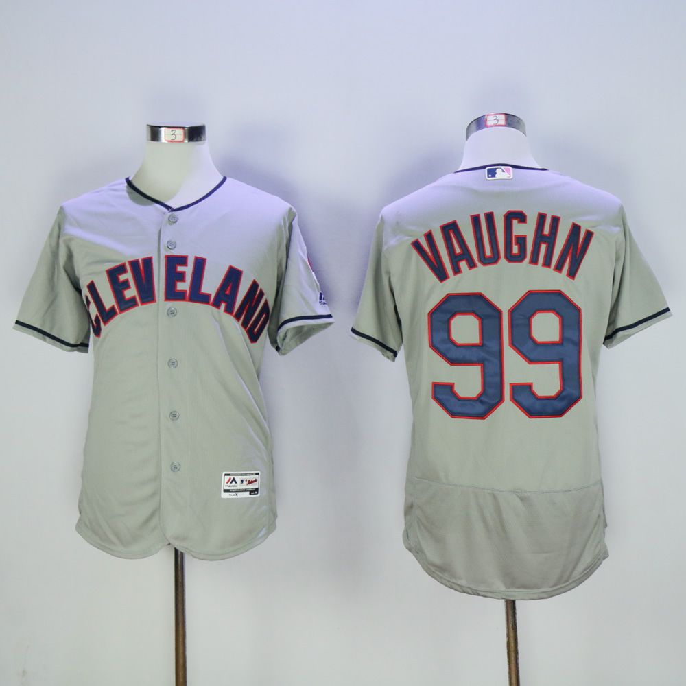 Men Cleveland Indians 99 Vaughn Grey MLB Jerseys